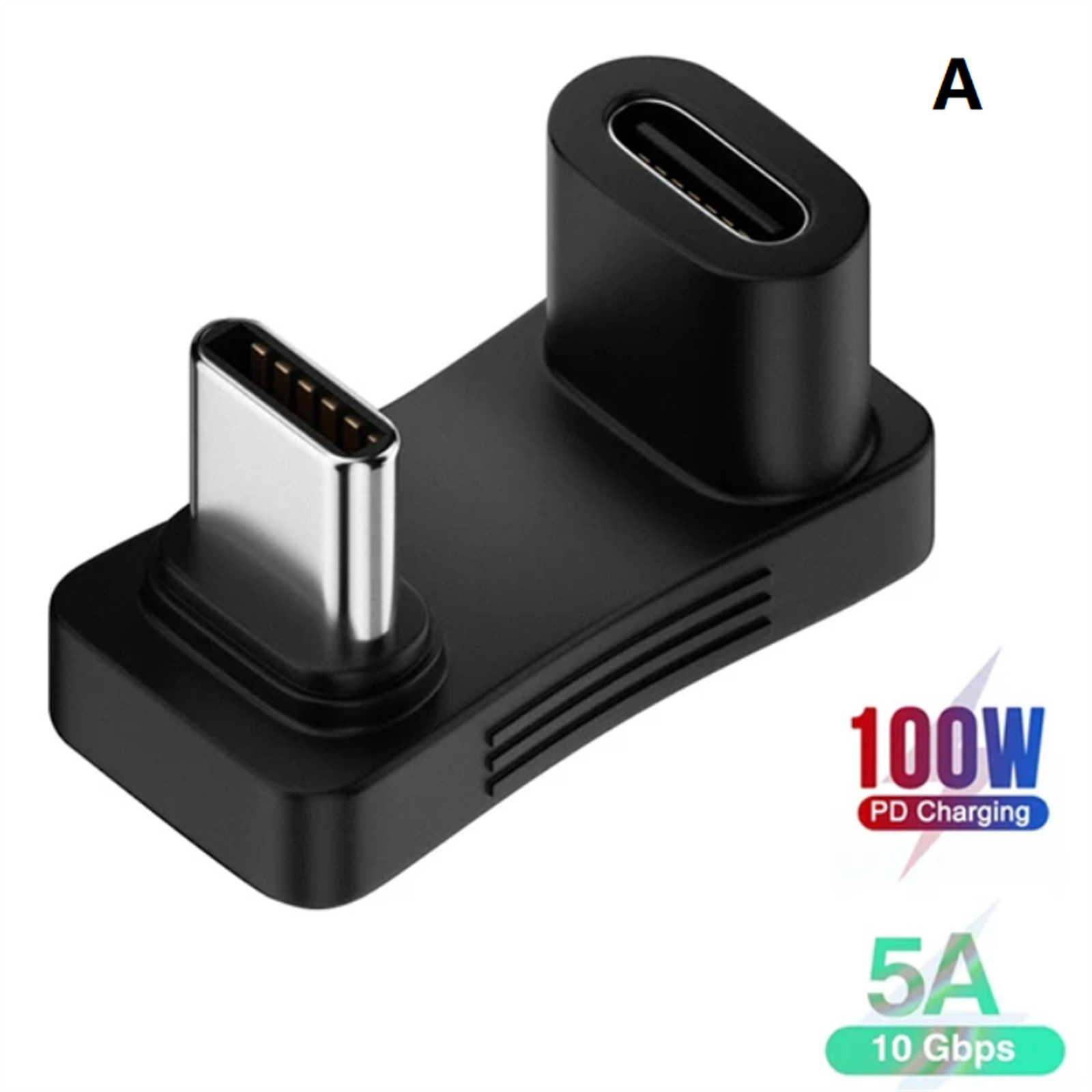 2in1 100W U-Shaped Right Angle Type-C Extension Connecter For Steam Deck
