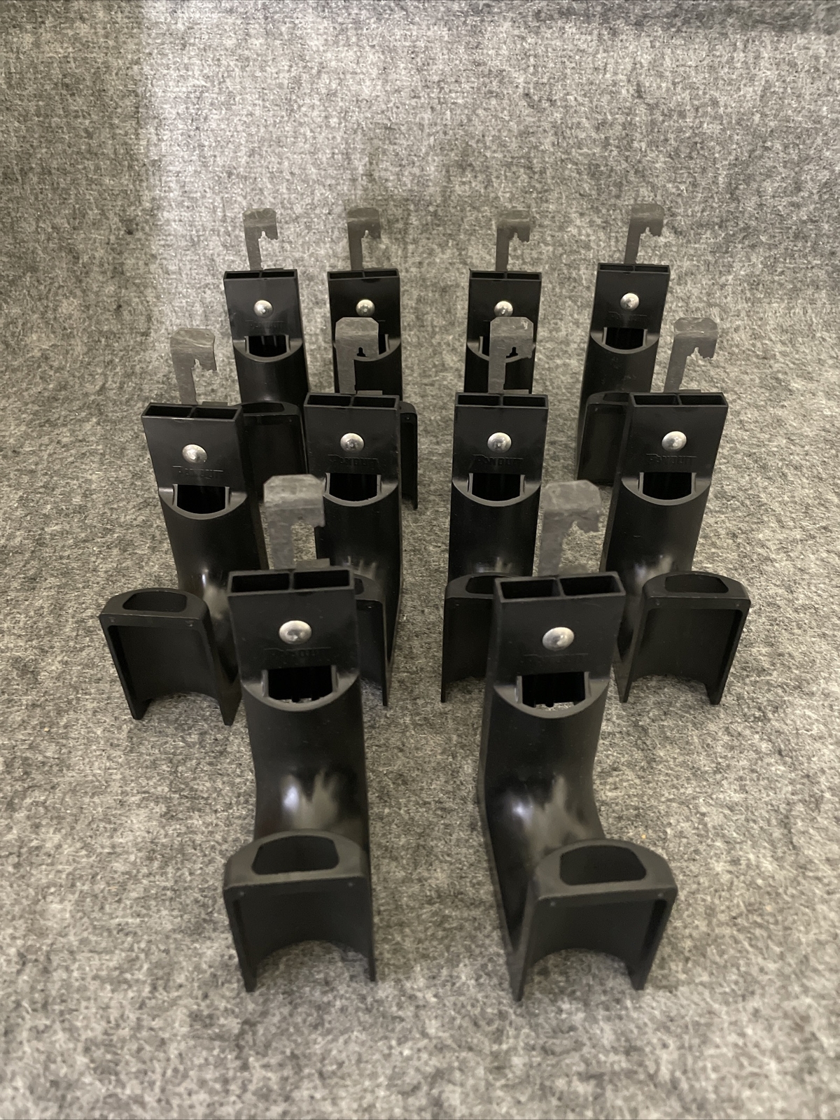 Lot Of 10 Panduit Black J-Pro With Drop Wire/Threaded Rod Clip New