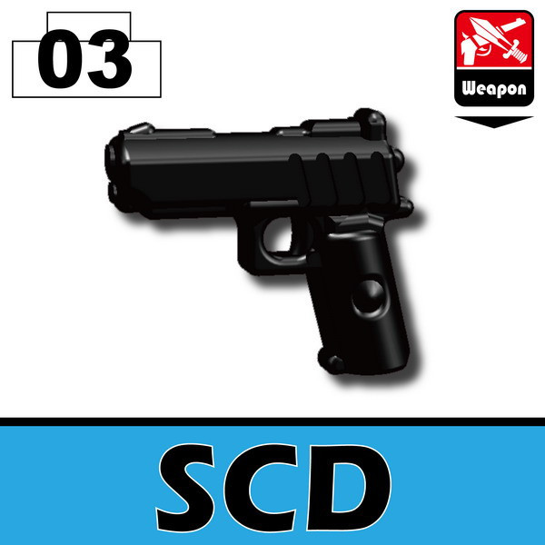 Defender .45 pistol compatible with toy brick minifigures Army SWAT