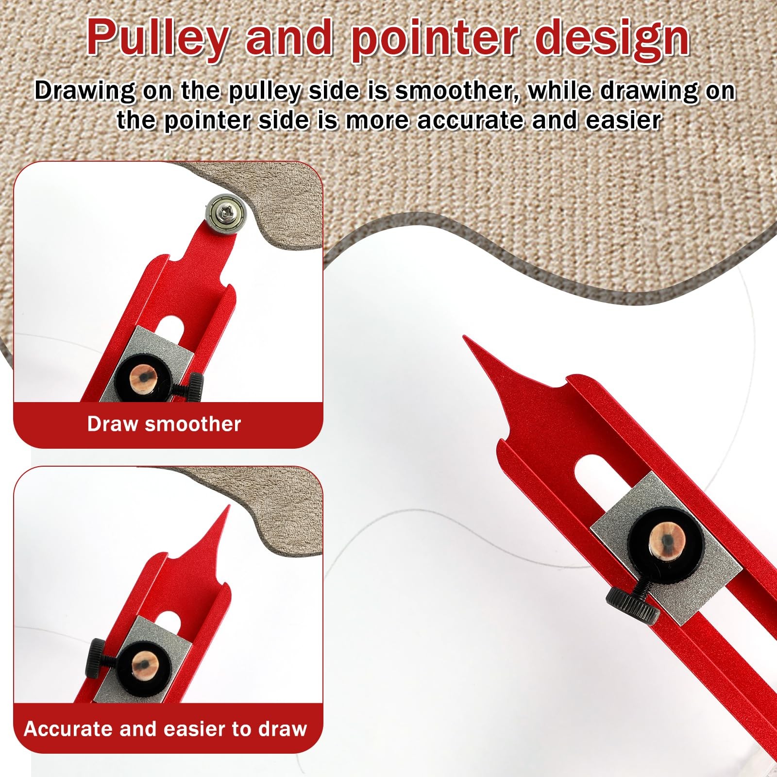Precise Contour Scribe Tool Woodworking Profile Scribing Tool Ruler with Adjusta