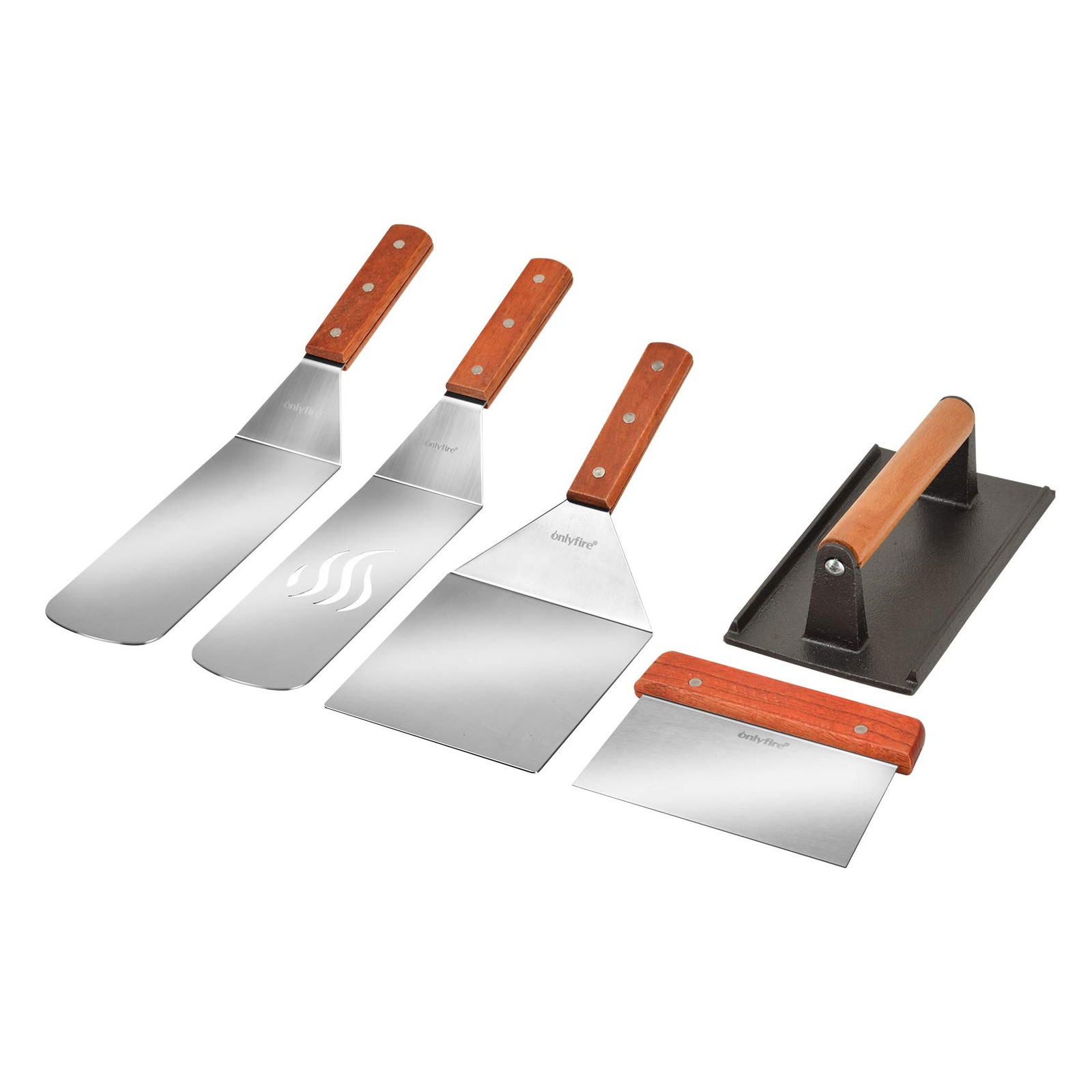 onlyfire Professional Barbecue Tool Kit Grill Griddle Tools Flat Top Griddle ...