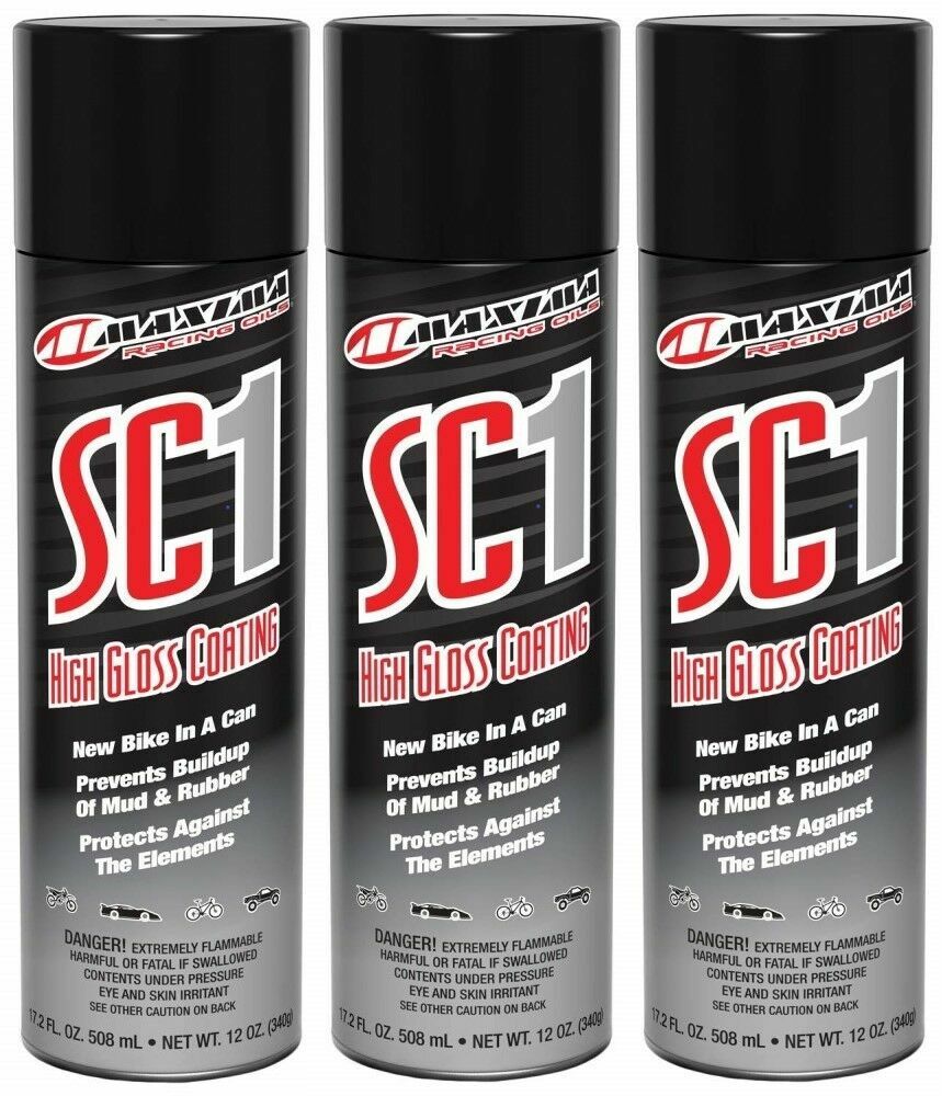 3x Maxima 78920 High gloss SC1 Clear Coat Aerosol Spray 3 Cans 12oz