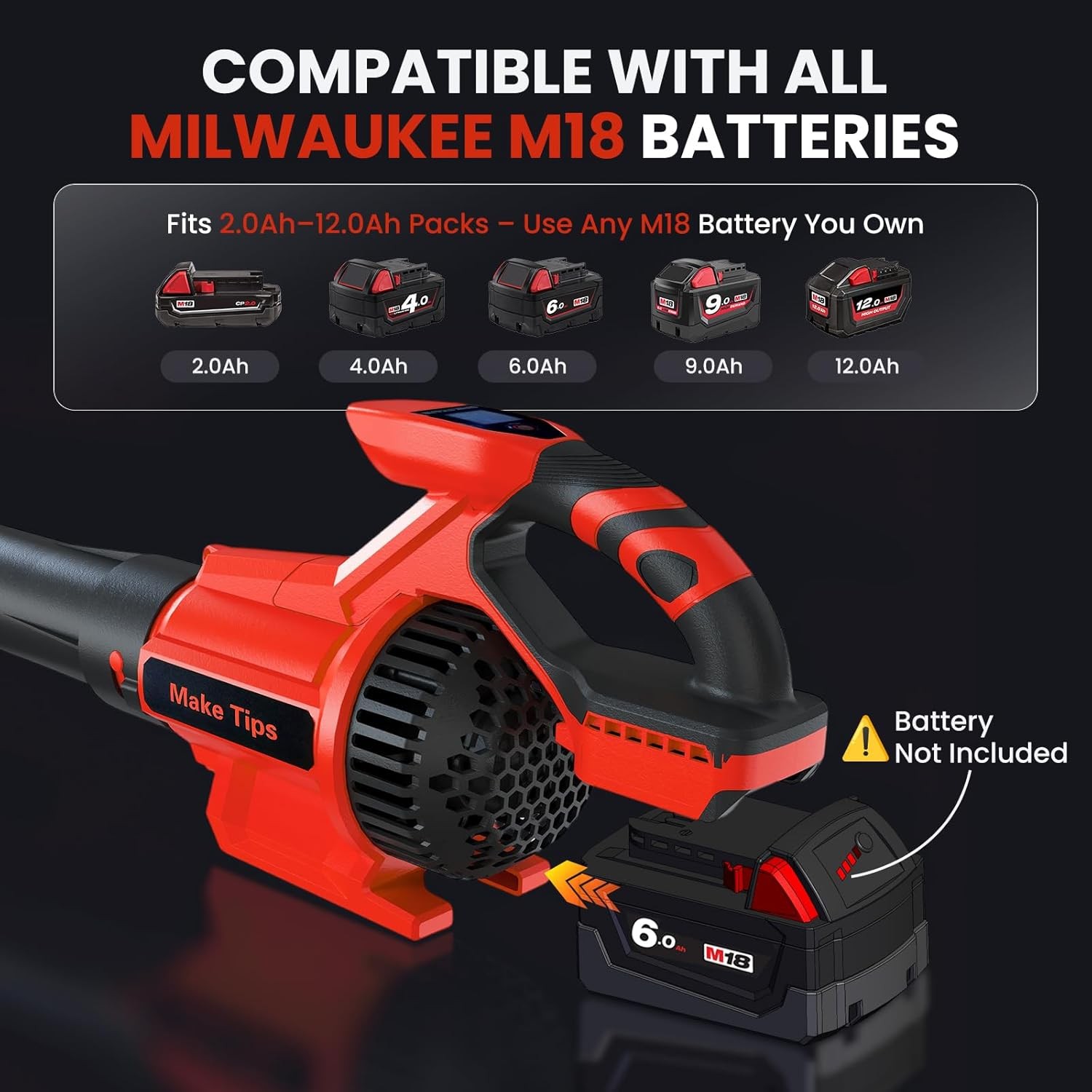 Cordless Leaf Blower for M18 Battery Brushless Tool