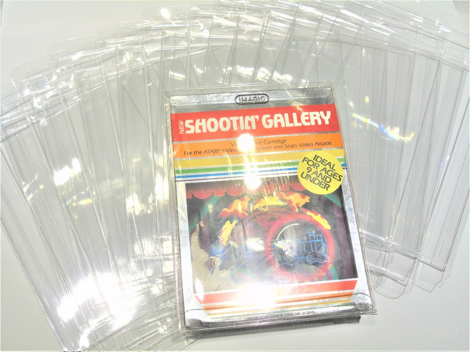 10 Atari 2600 Video Game Clear Case Cases Sleeve Box Protector Protectors CIB