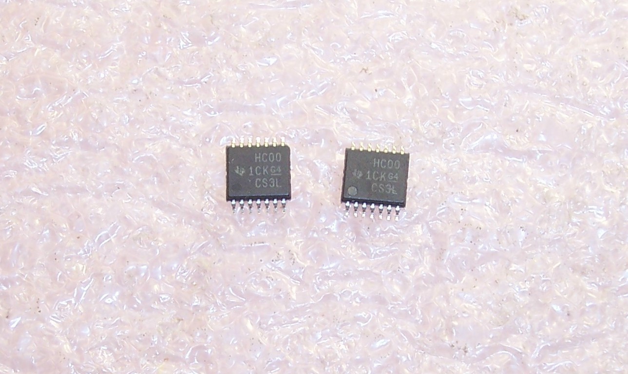 QTY (40) SN74HC00PWRG4 TI TSSOP-14 QUAD 2-INPUT NAND GATE  74HC00PW ROHS
