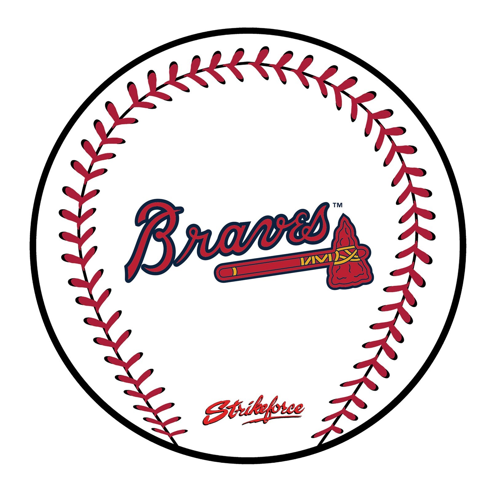 KR Strikeforce MLB Atlanta Braves Round Rubber Bowling Shammy