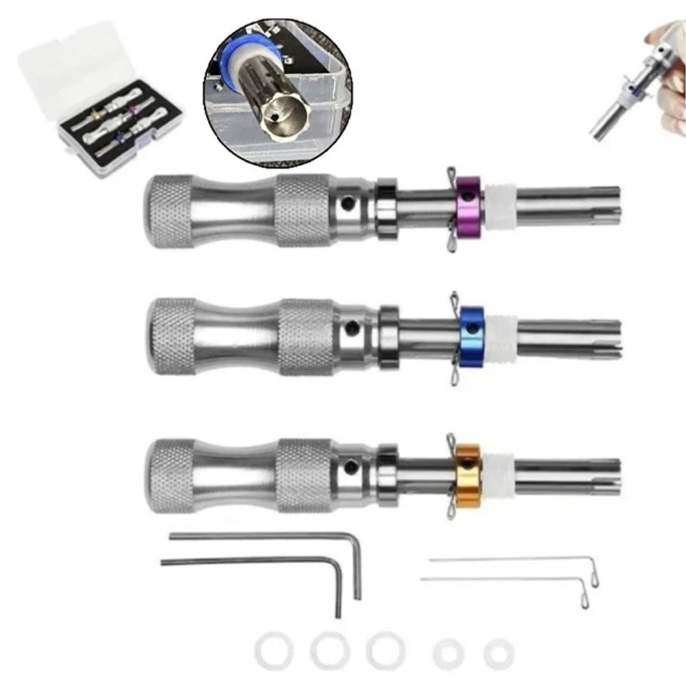3PCS 7 Pin Advanced Tubular Lock Tool Set For Dryers Coins Boxes Candy Dispenser
