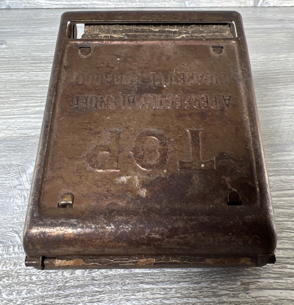 Vintage 50's P Tin Cigarette Roller "A Perfectly Blended Cigarette Tobacco"