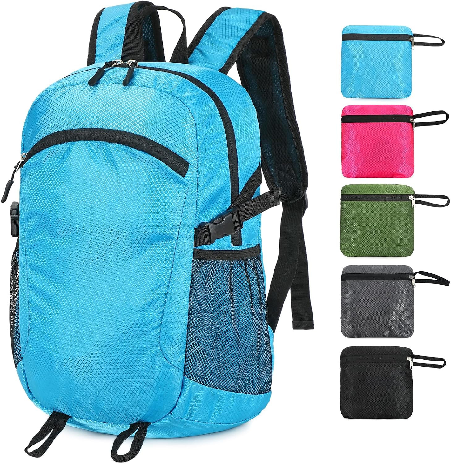 Small Hiking Backpack 15L Travel Lightweight Hiking Packable Daypack Water-Resis