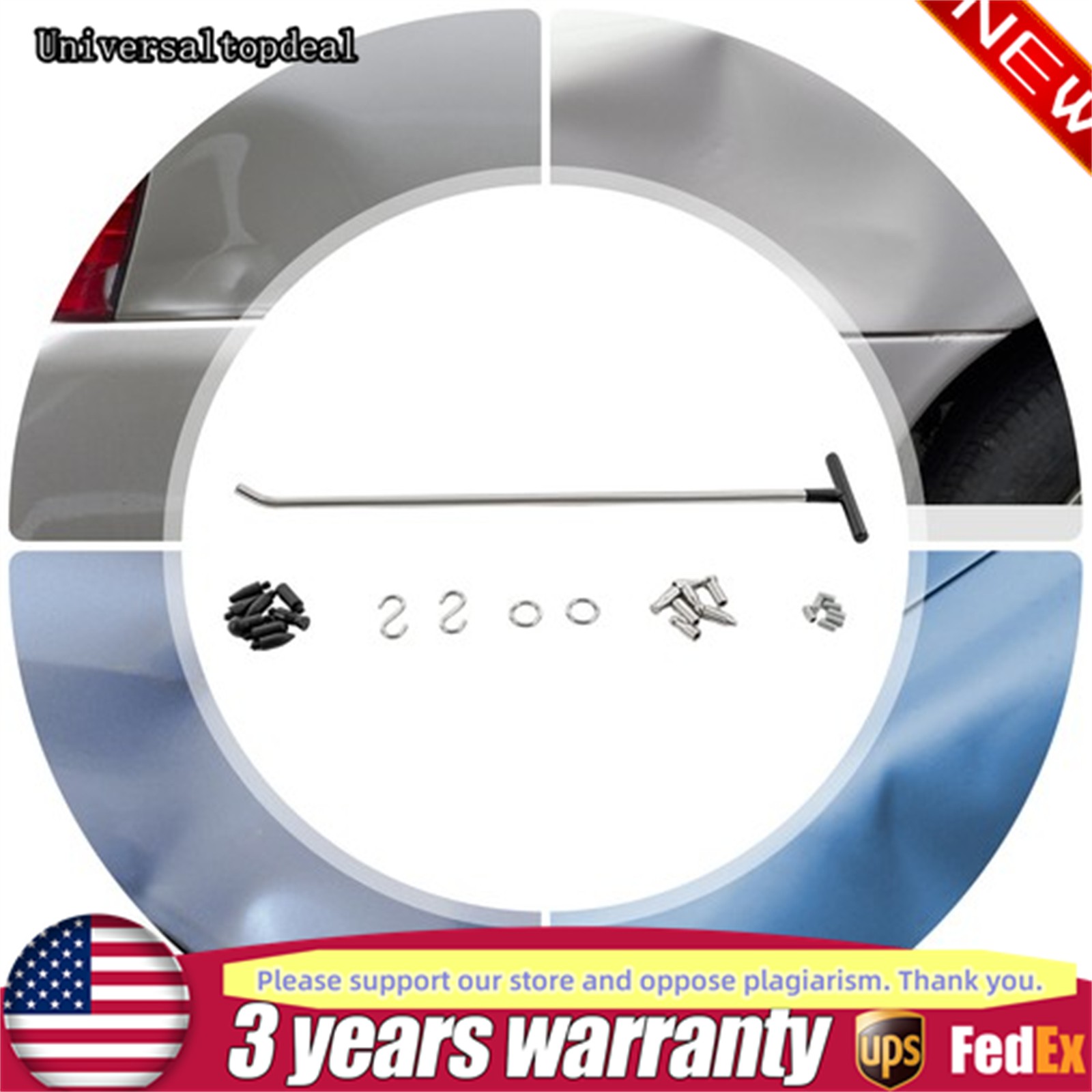 Hooks Rods Dent Removal Push Rods Kit, Automotive Panel Dent Removal Hooks