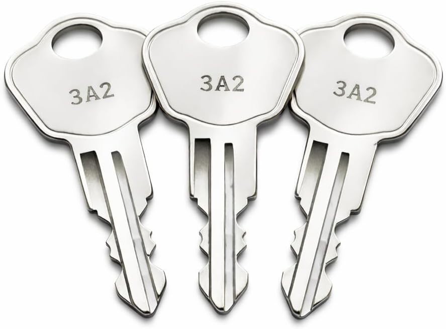 3 Pack Replacement Keys for Sentry Safes - Pre-Cut 3A2-3W2 for Home & Office