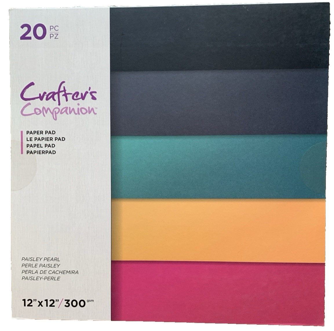 Crafters Companion Pearl 12x12 300gsm Paper Pads