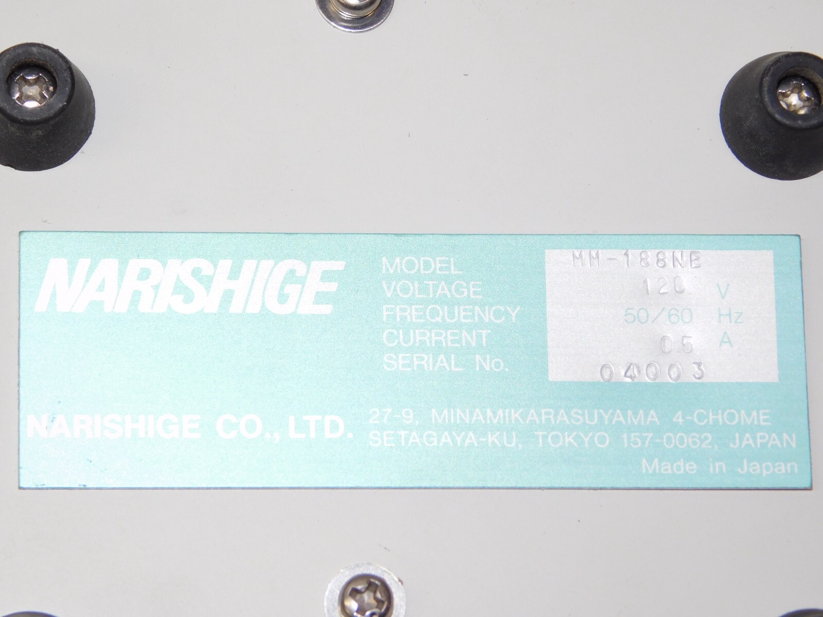Narishige MM-188NE 3D Motor-Driven Coarse Manipulator Power Source w/ Controller
