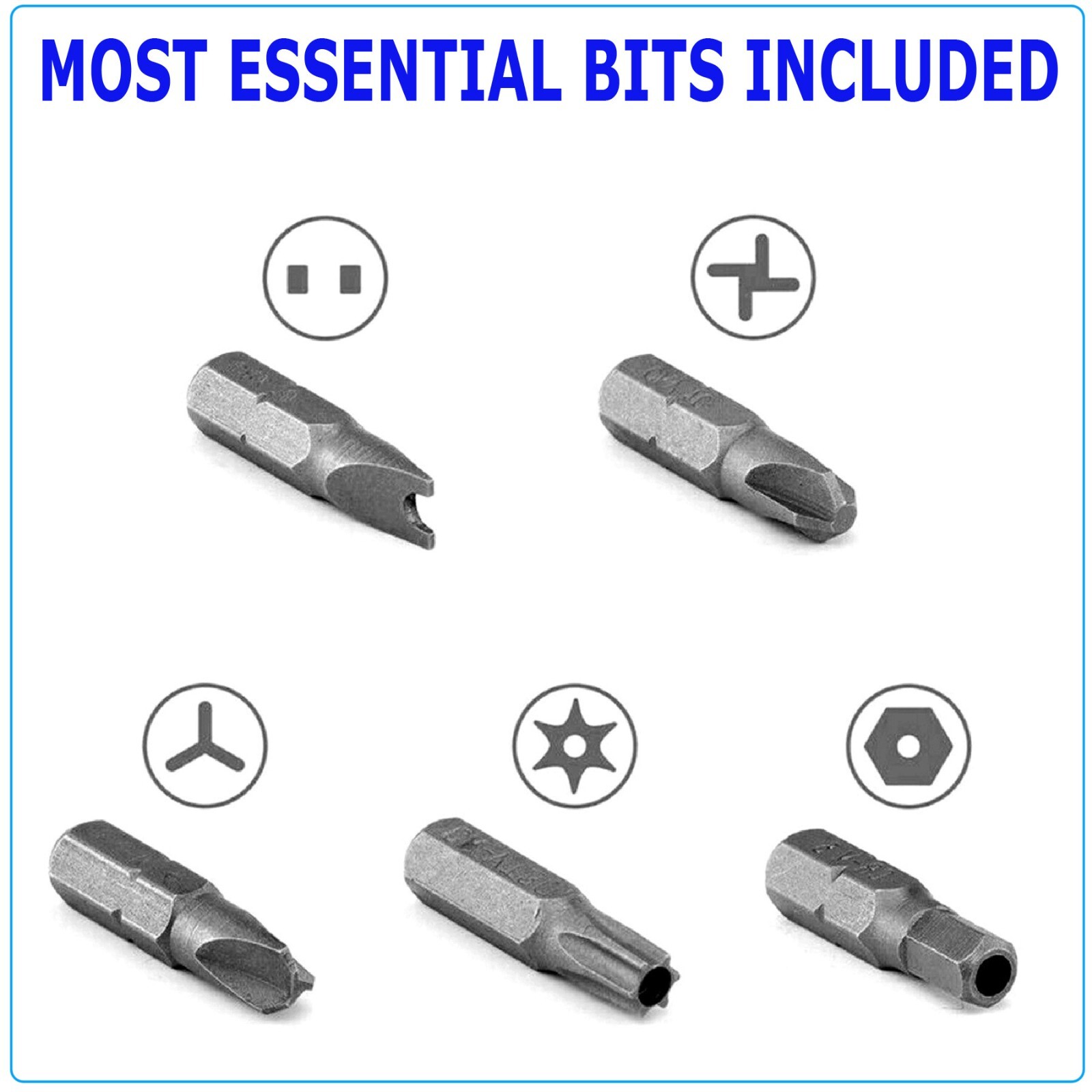 Security Tamper Proof Bit Set 33pc Torq Torx Hex Star Spanner Tri Wing Screwdriv