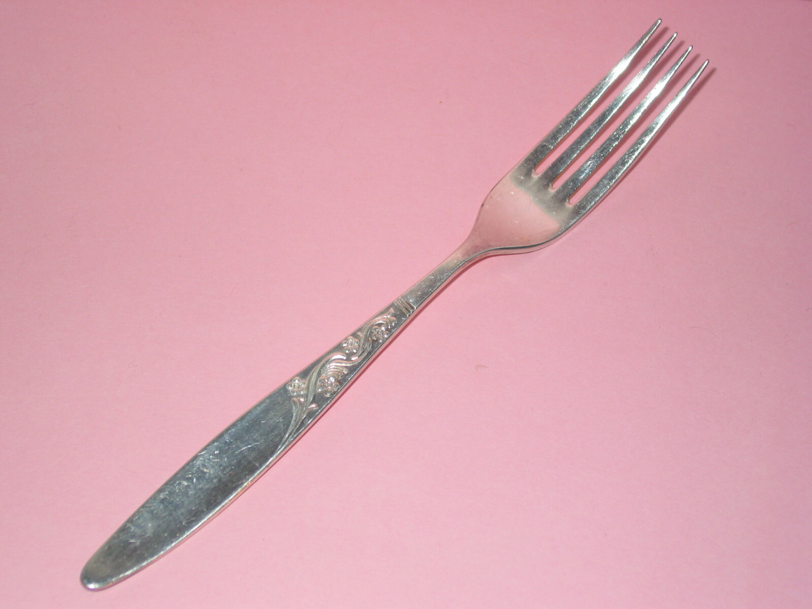 CHRISTINE BY GROSVENOR ~ ONE DINNER FORK / ONE LUNCHEON FORK ~ Silver Plate