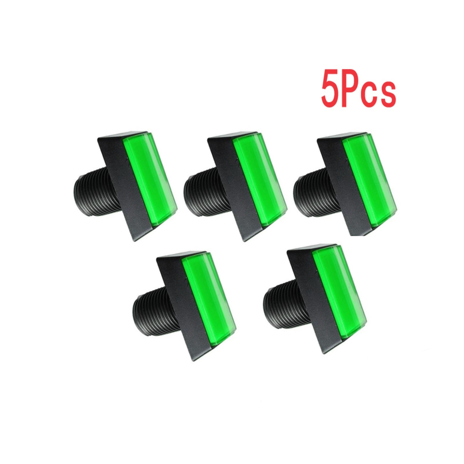 30*50mm Arcade Square Rectangle Buttons LED Push Illumilated W/ Microswitch y