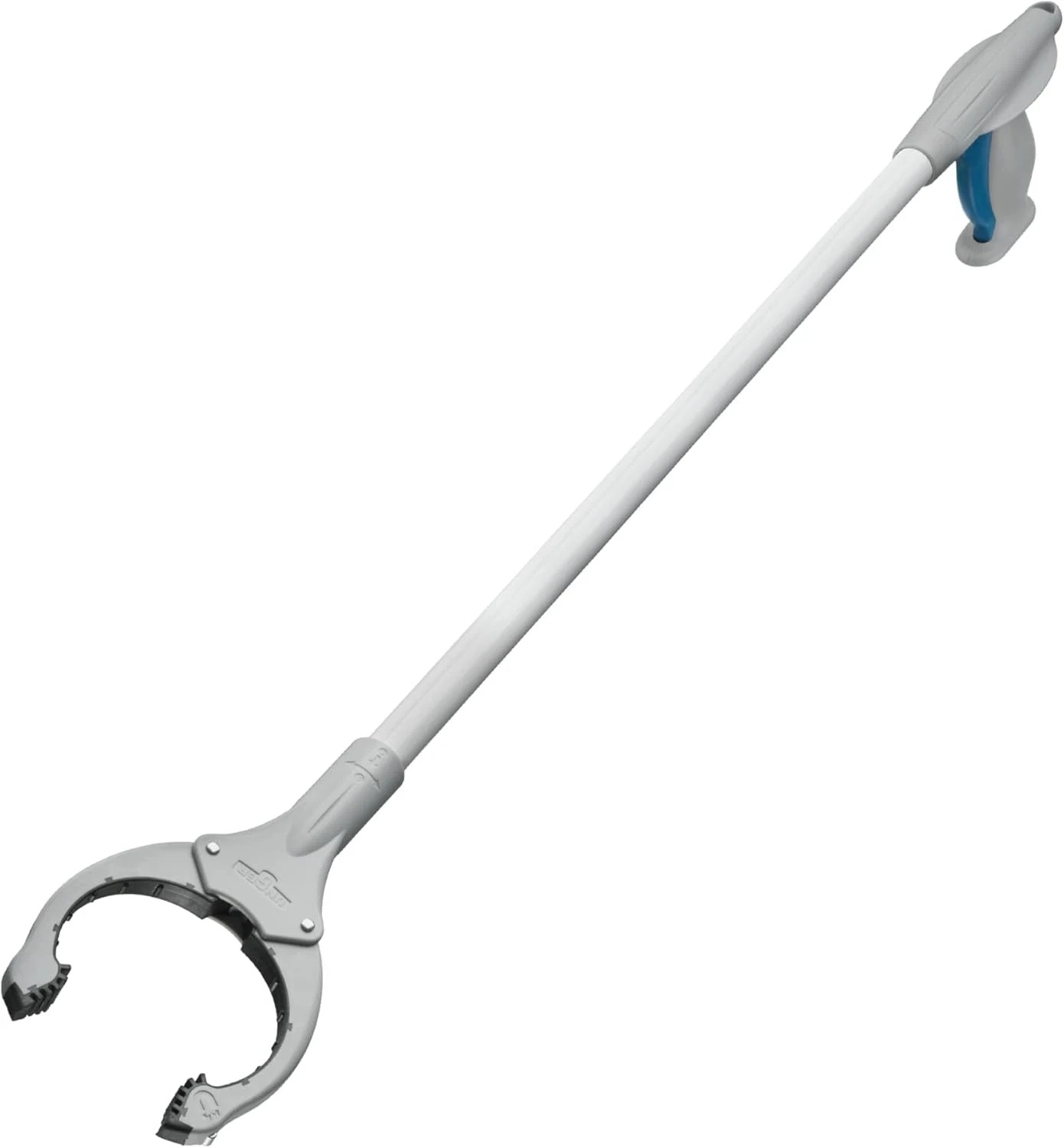 Unger 32” Grabber plus Reacher Tool and Trash Picker Upper, Built-In Magnet and