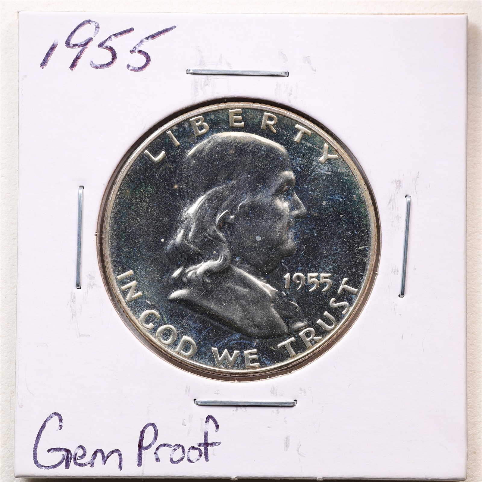 1955 50C Franklin Silver Half Dollar in Gem Proof Condition #7563
