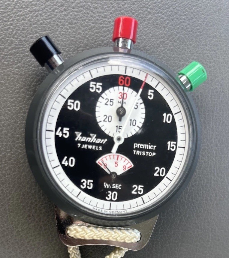 Vintage Hanhart AMIGO 1/10sec DGM 1902 490 Stopwatch 3 Button made in Germany