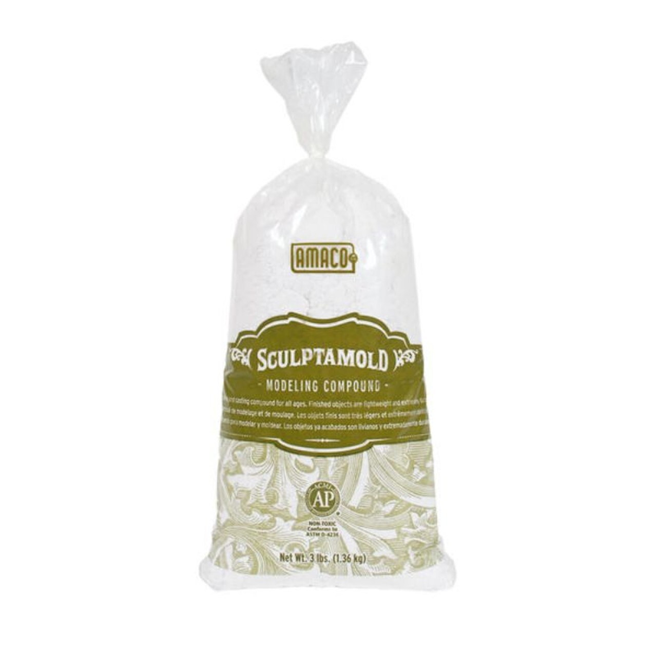 American Art Clay Co. AAC41821C Sculptamold 3lb Bag NEW