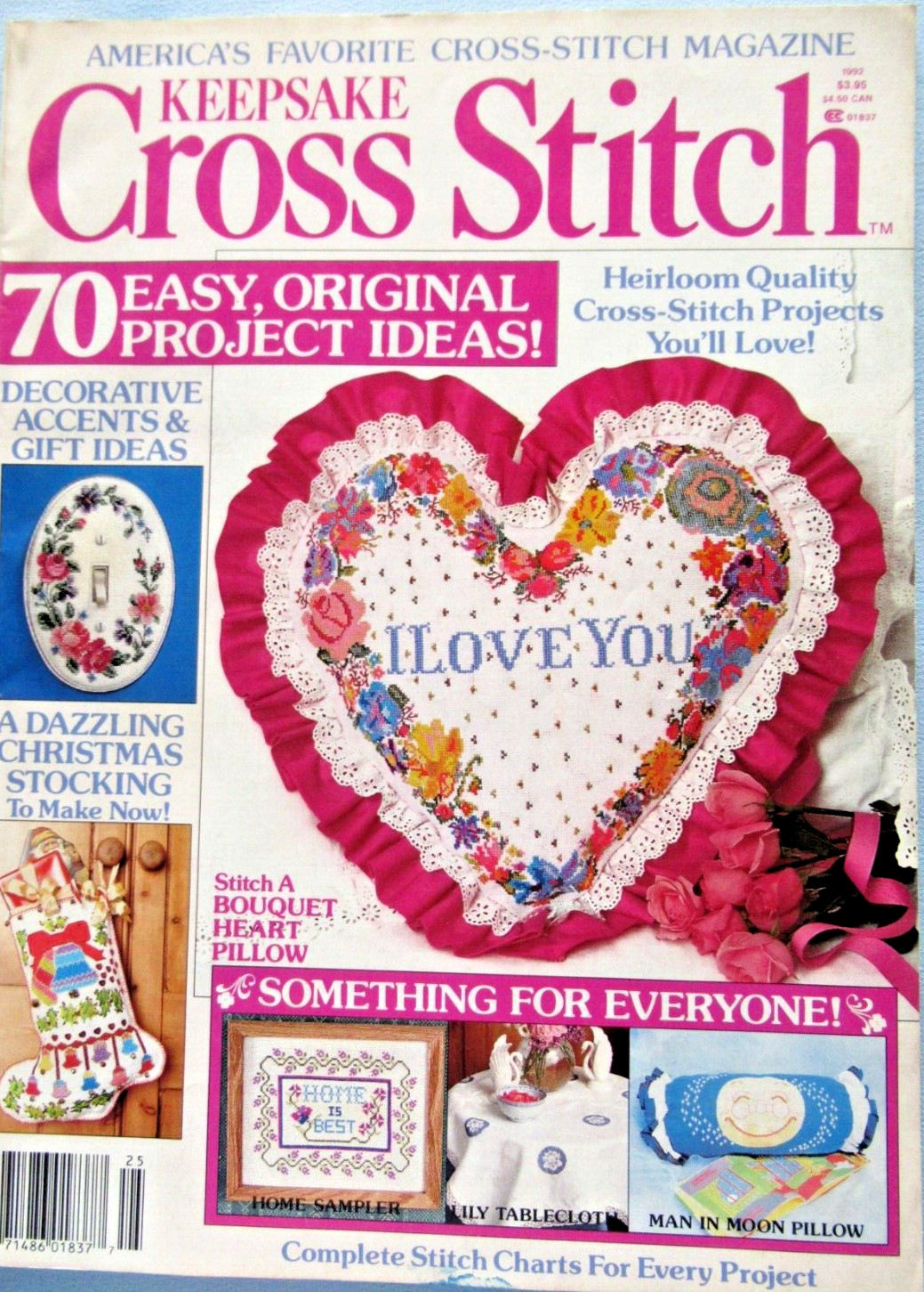 Keepsake CROSS STITCH Magazine 70 Project Ideas 97 Pages 1992
