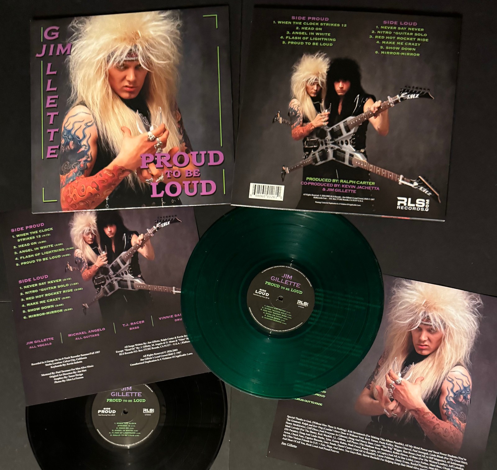 JIM GILLETTE  "Proud To Be Loud" VINYL 2026 remaster NITRO Michael Angelo Batio