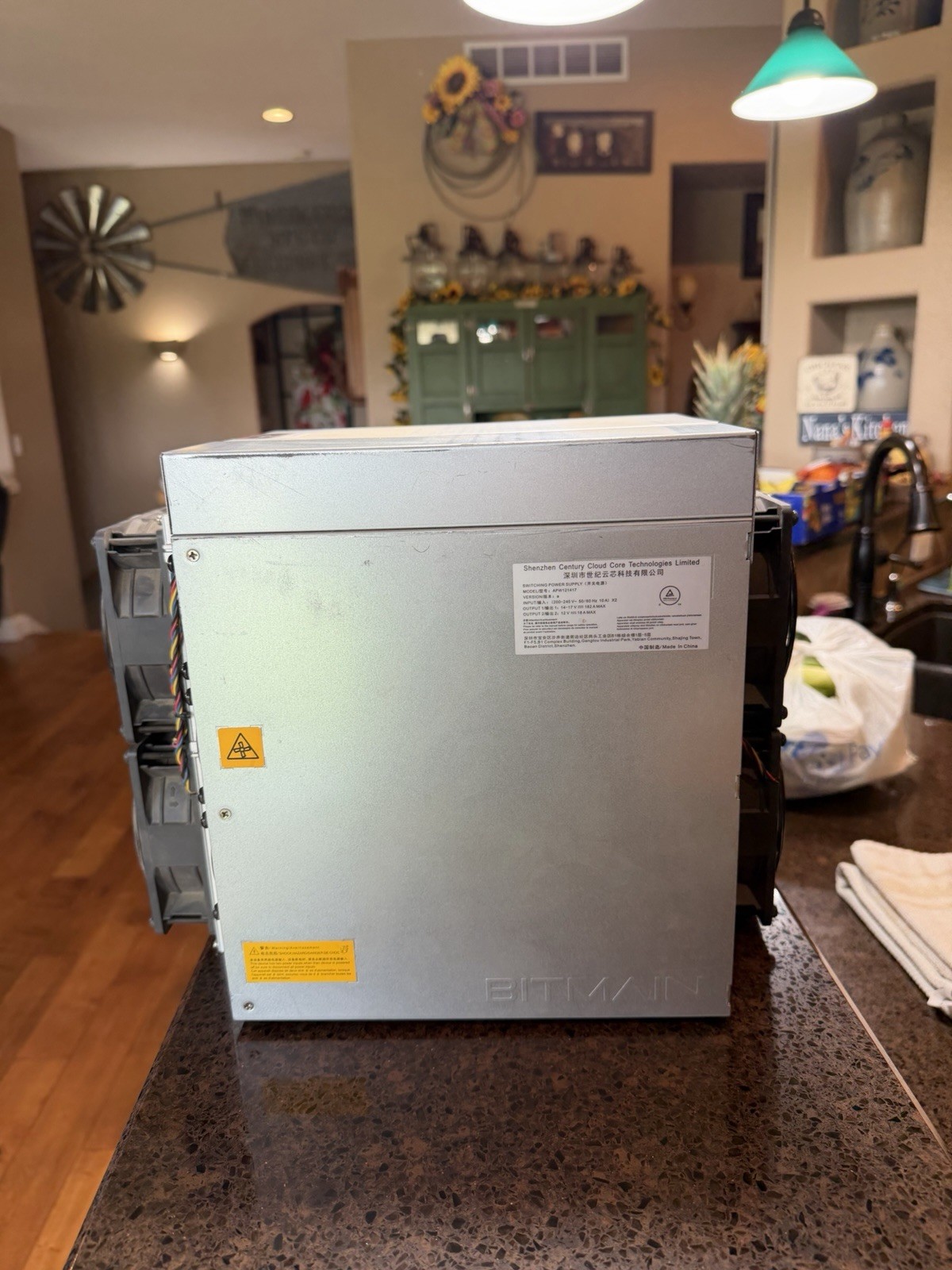 4 BITMAIN Antminer L7 9050. Hooked up since 2022
