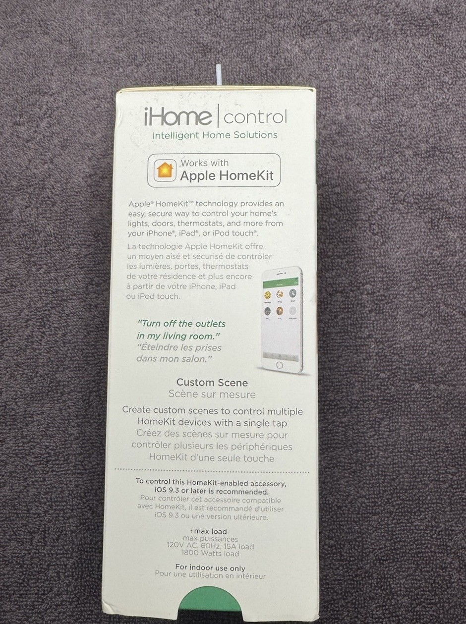 iHome iSP6XC Wi-Fi Smart Plug White App-Controlled