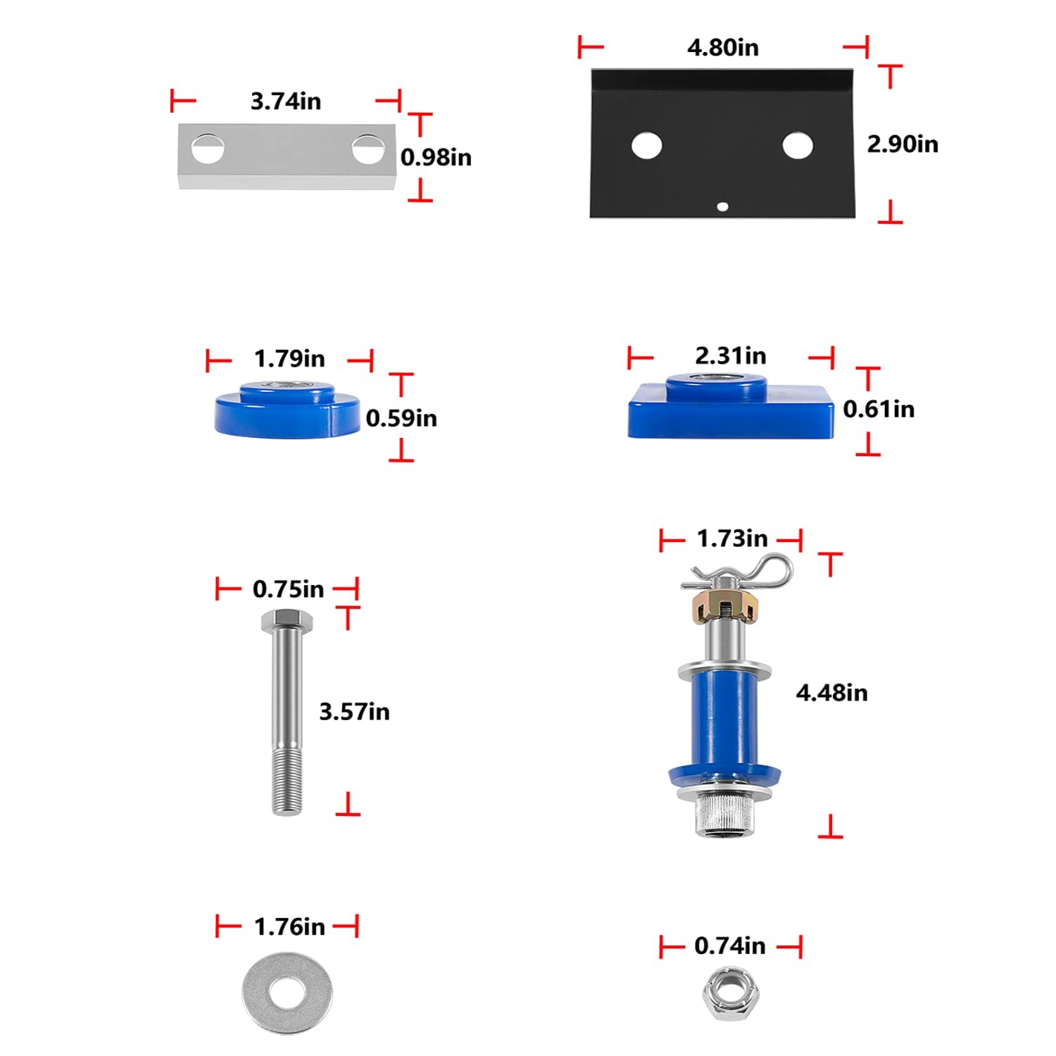 Replacement for Peterbilt 379 Hood Hinge Bolt Bushing Kit 13-04154 13-04164