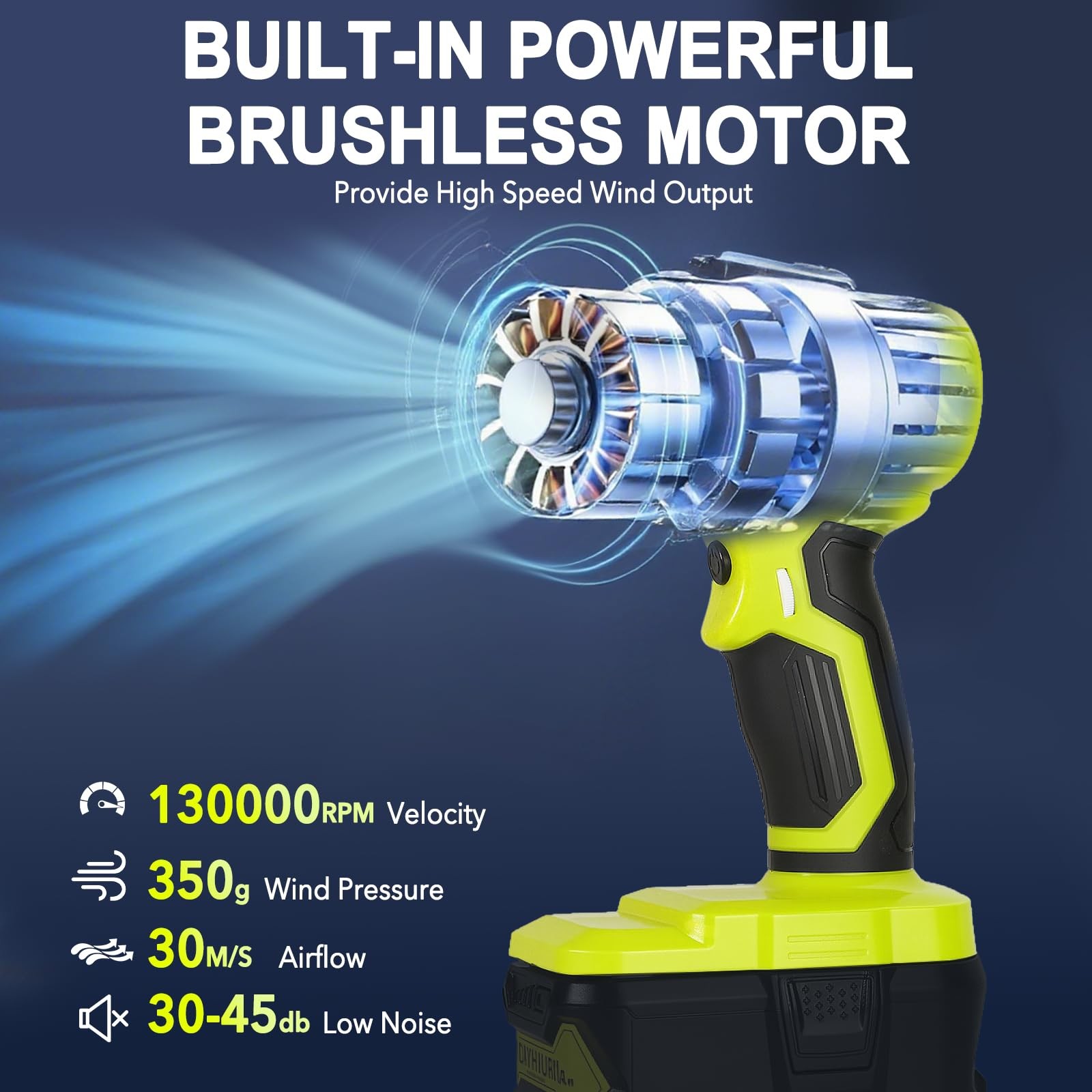 2026 Brushless Leaf Blower Cordless for Ryobi 18V Battery, Lightweight Electr...