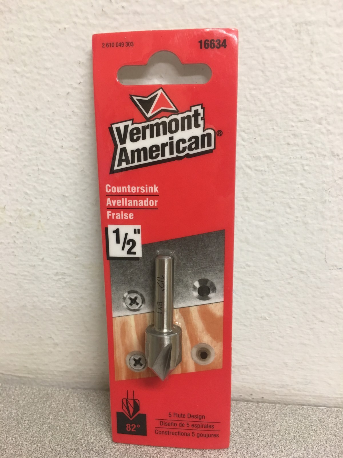 Vermont American 1/2 in. D High Speed Steel Countersink 1 pc 16634