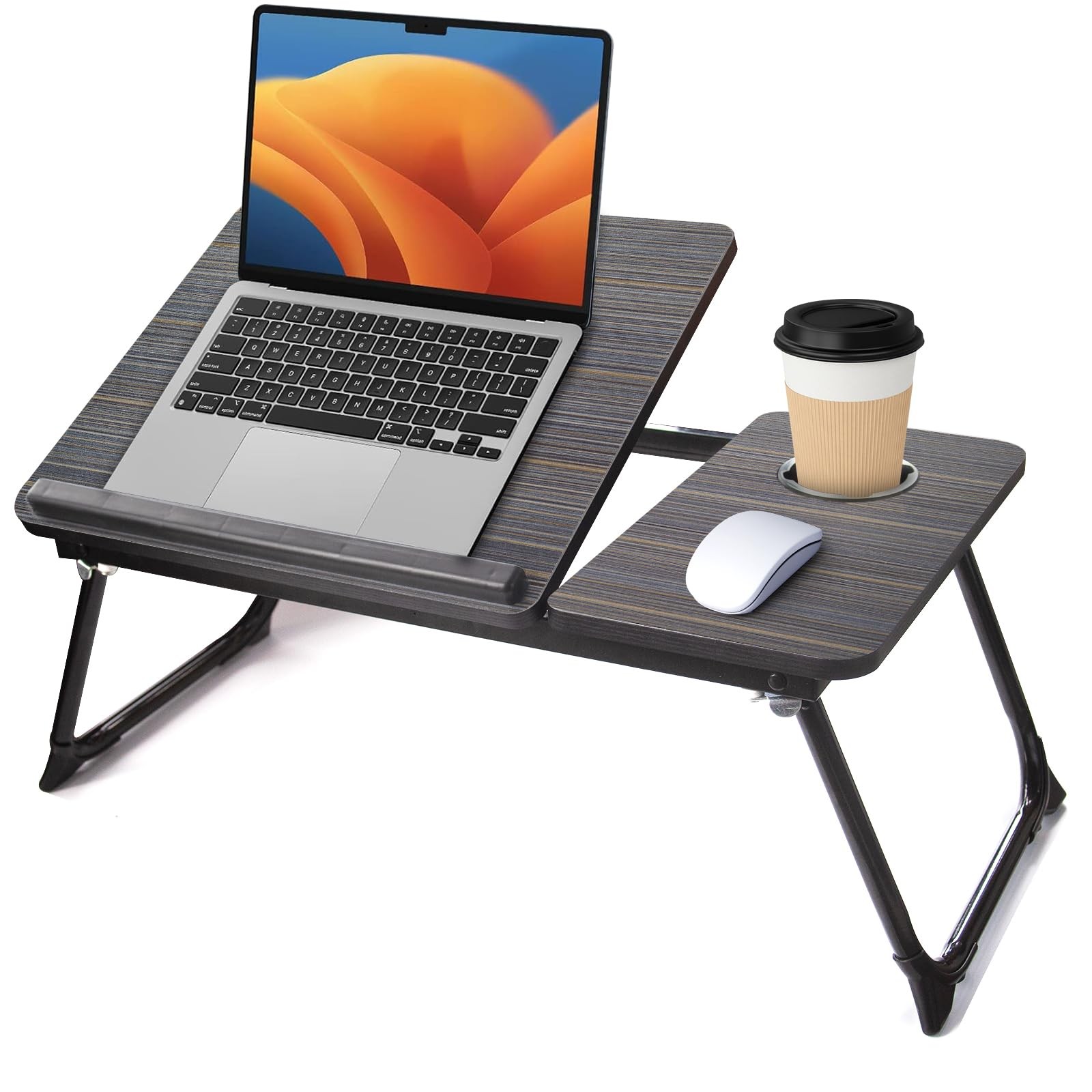 Lap Desk for Couch/Sofa/Floor, 5Angle Adjustable Bed Desk with Foldable Legs ...