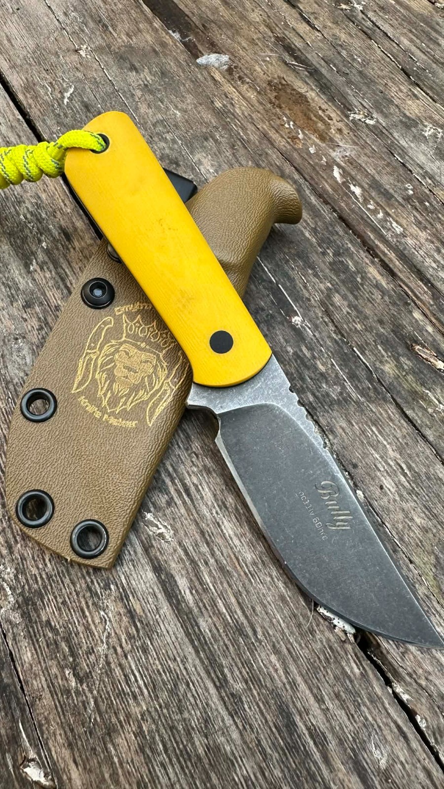 Custom Handmade EDC Fixed Blade Knife Dmytro Kuznietsov NC11L Steel G10 kydex