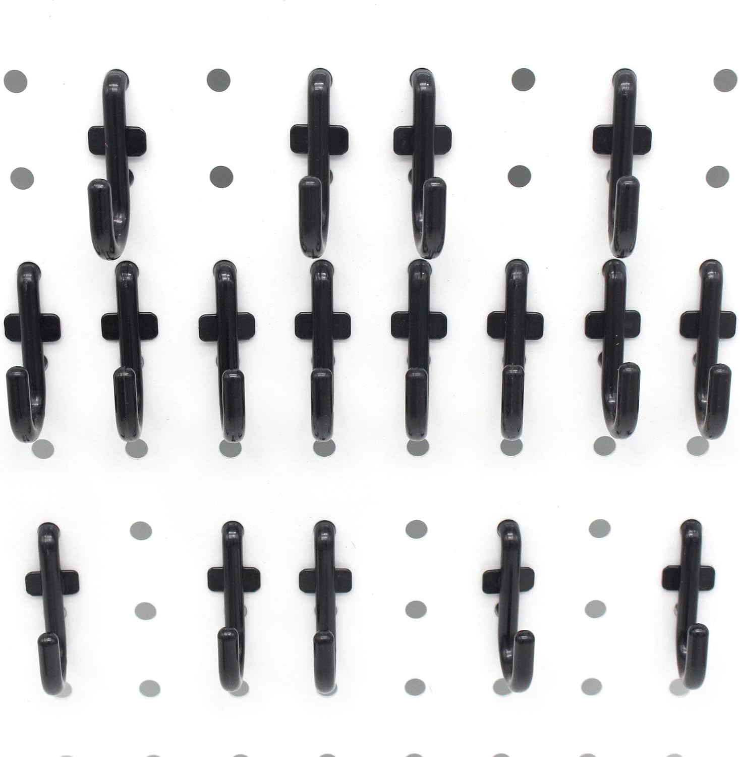 Pegboard Hooks Kit Pegboard J Hook Assortment 100PK Black Peg Hooks