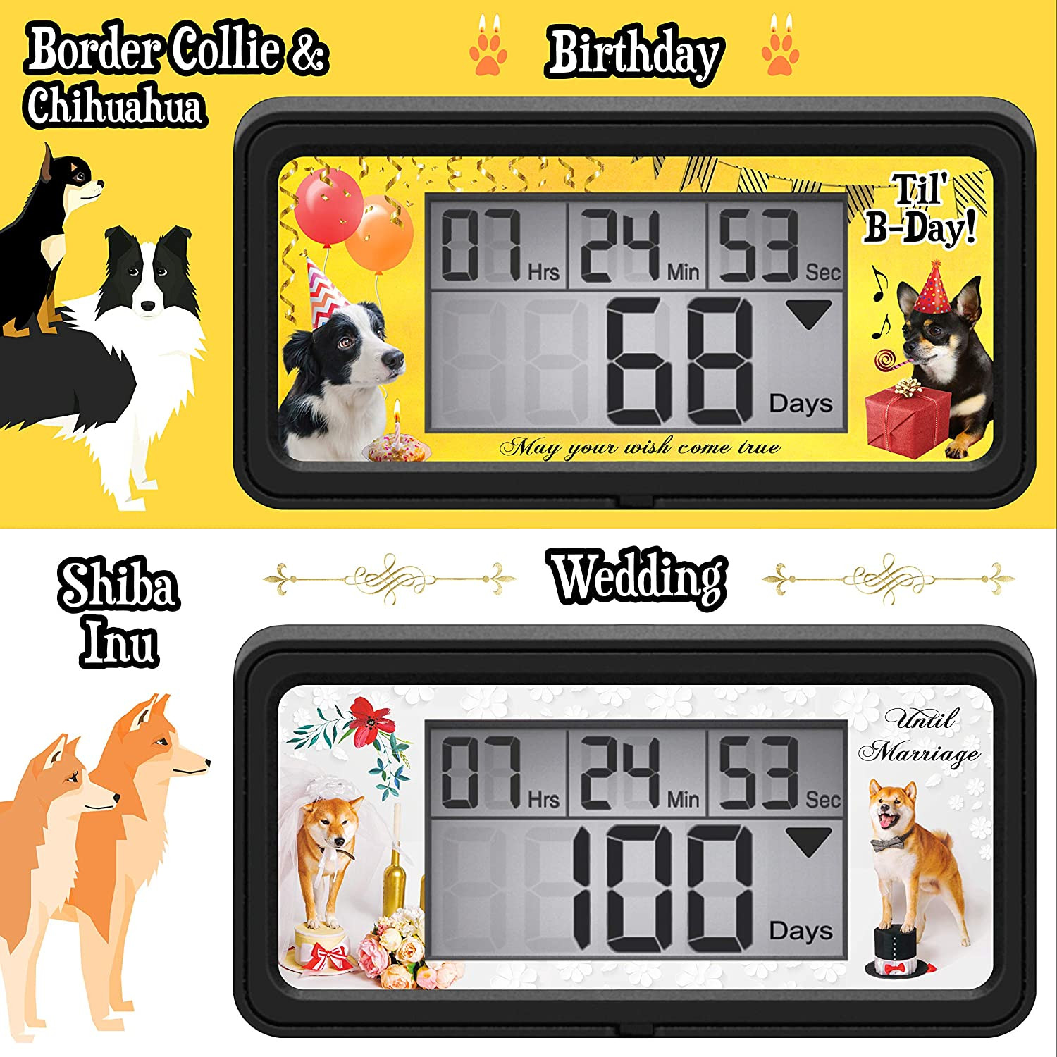 Veriss Digital 9999 Days Countdown Clock Timer with Backlight - Count Down Your