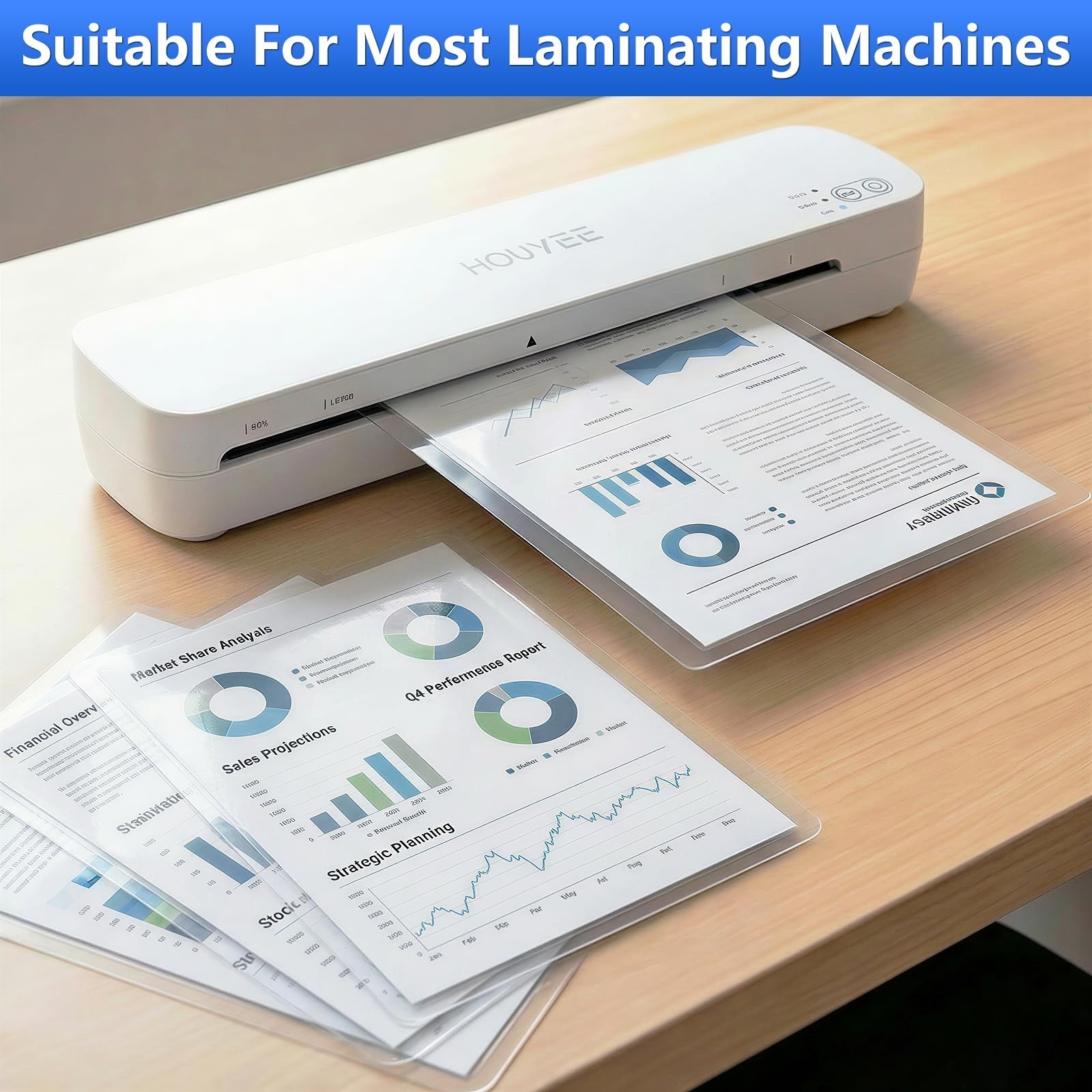 HOUYEE Laminating Sheets 5 Mil, Universal Fit for All Thermal Laminators, 150...