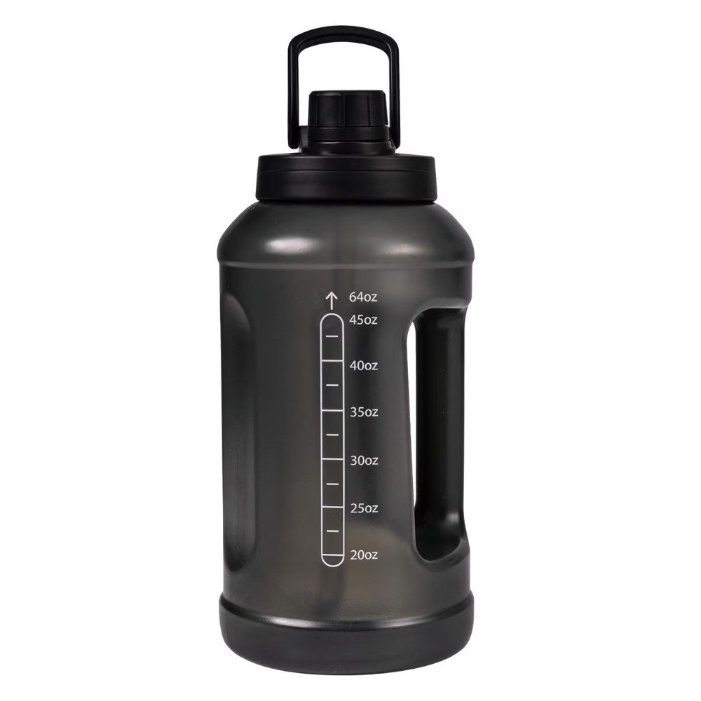 Large 64oz Water Bottle with 2-in-1 Straw and Chug Lid Lightweight Reusable