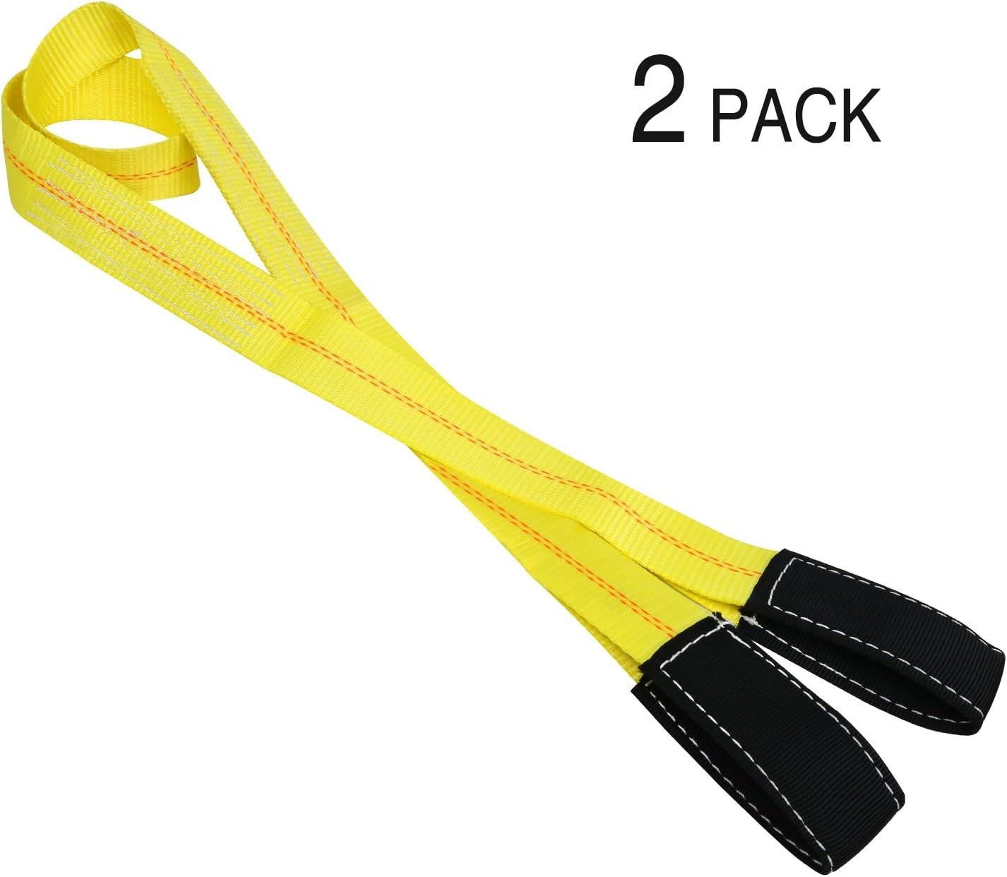 2 Pack 6ft Polyester Recovery Straps – 10,000lbs Break Strength for Safe Lifting