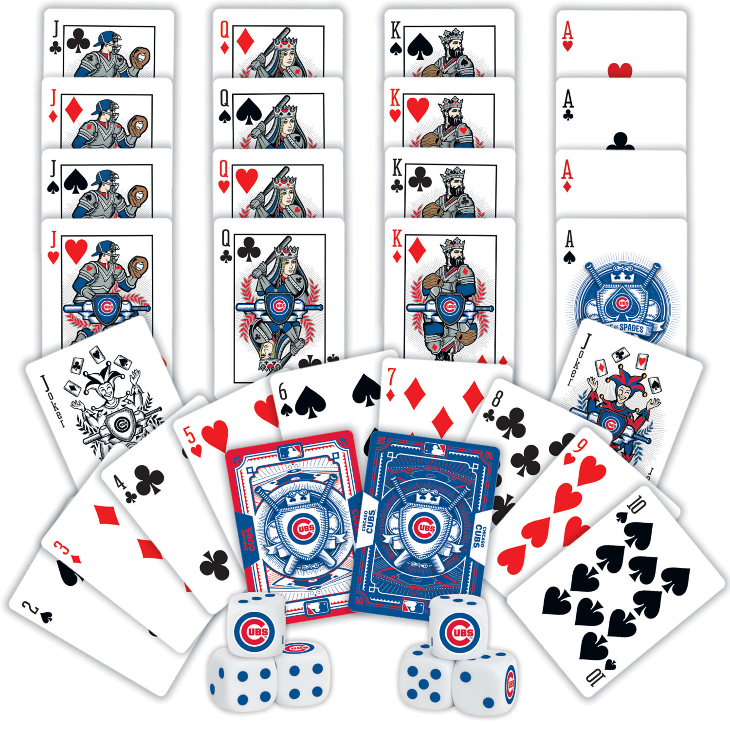 MasterPieces - Chicago Cubs - MLB 2-Pack Playing Cards & Dice Set
