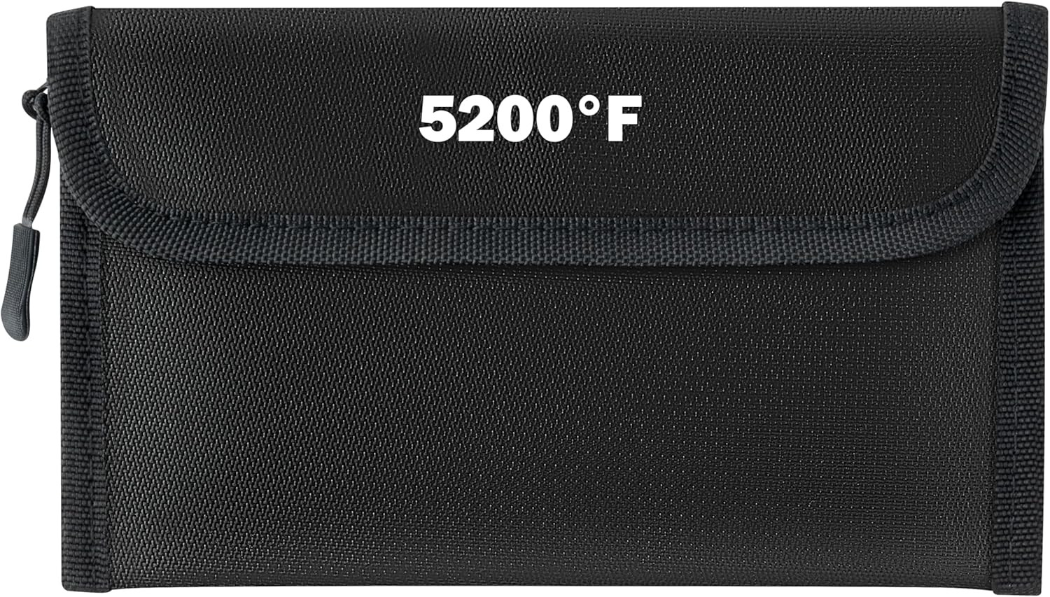 Fireproof and Waterproof Document Bag - 5200°F Resistant Money Storage Solution