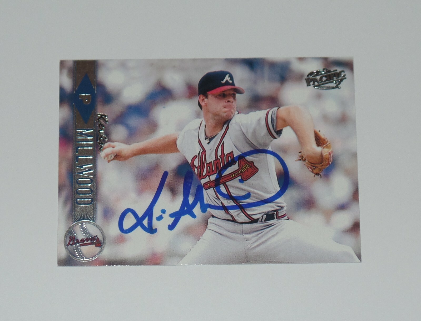KEVIN MILLWOOD SIGNED AUTO'D 1999 PACIFIC CARD #39 ATLANTA BRAVES PHILLIES