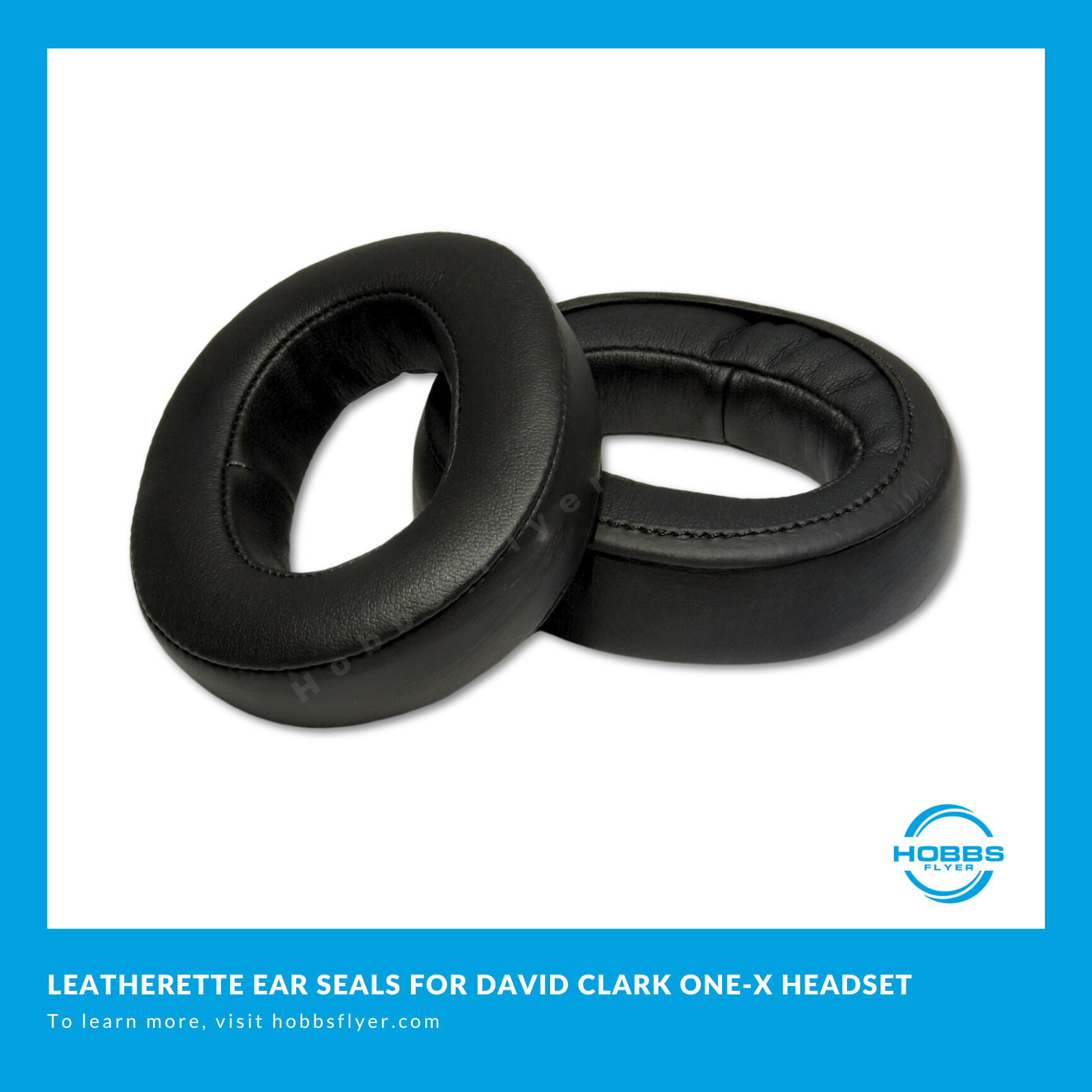 Leatherette Ear Seals for David Clark ONE-X Aviation Headset
