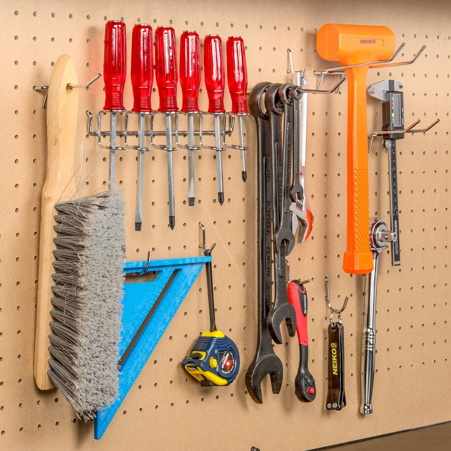 53106 Pegboard Hook Assortment Set, 50 Piece Heavy Duty, Pegboard Hooks for Tool