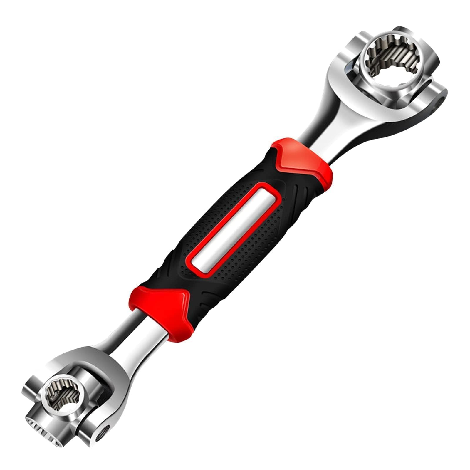 52 in 1 Socket Wrench, Stainless Steel Multifunction Wrench Tool with 360 Deg...
