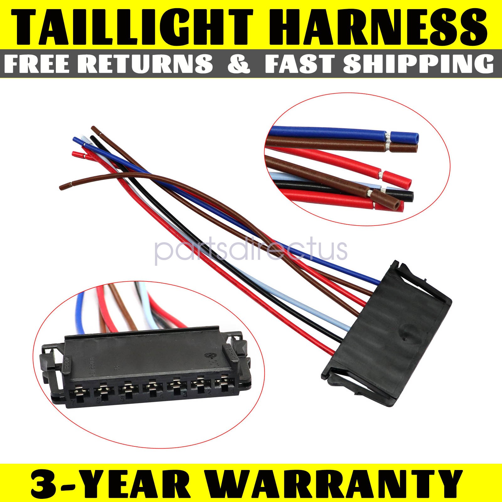 Harness Clip Tail Light Rear Lamp Cable Wire Plug For Mercedes W204 C300/200/63