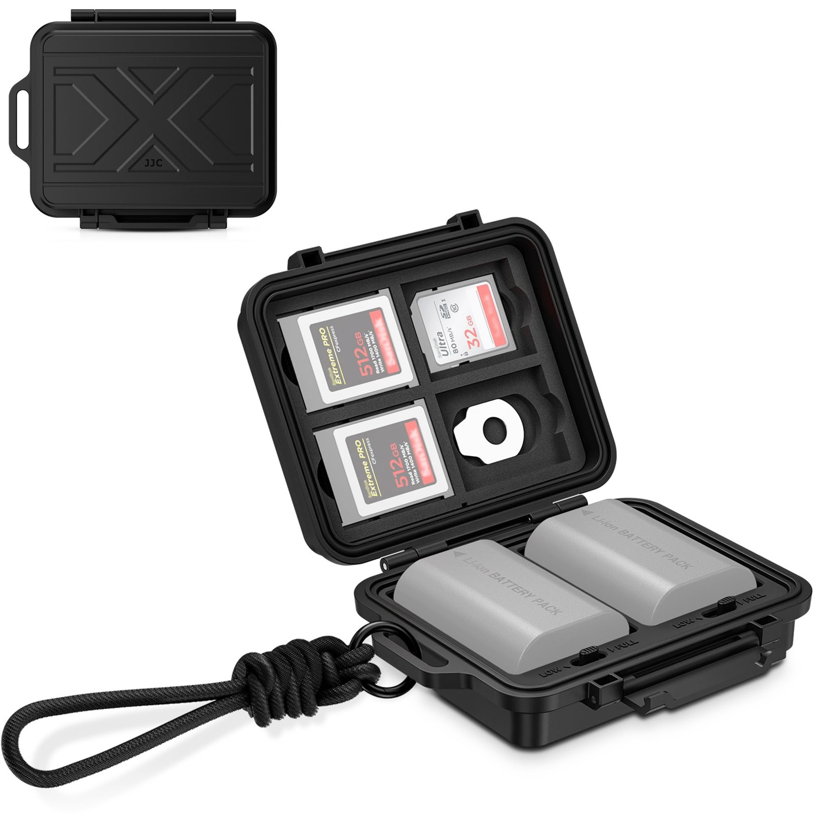 Portable Battery Memory Card Storage Case for 3 SD Card,4 CFexpress -B/XQD Ca...