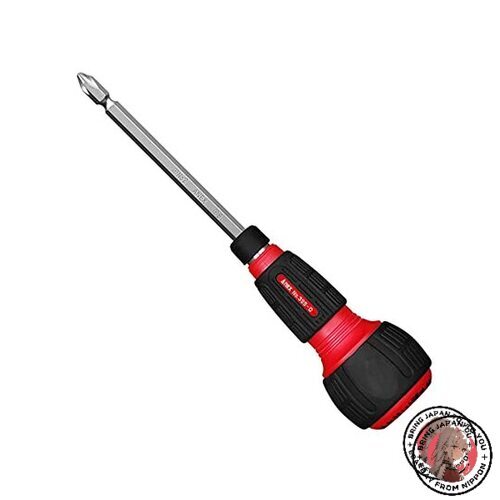 ANEX No.395-D Ratchet Screwdriver Replaceable Ball Grip Quick-Change Handle