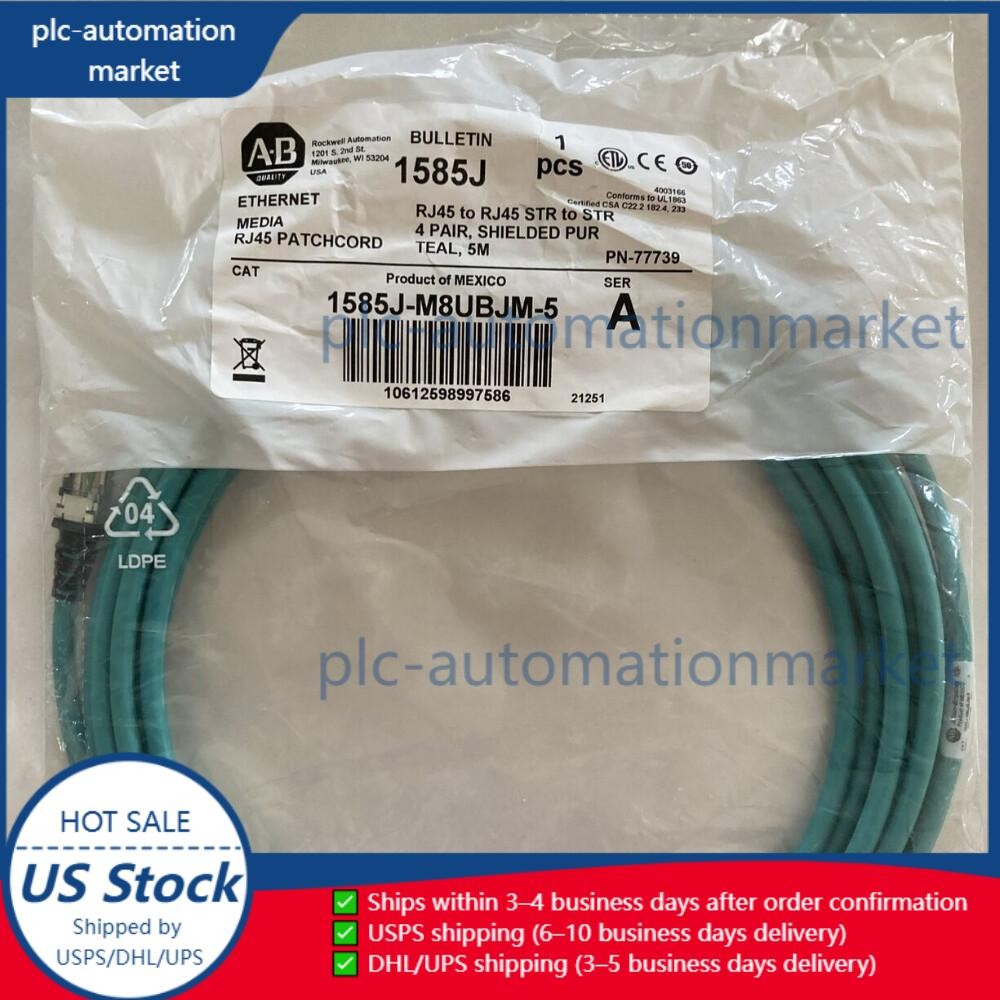 NEW AB Bulletin 1585J-M8UBJM-5 Ethernet PATCHCORD 1585JM8UBJM5 US Free Tax