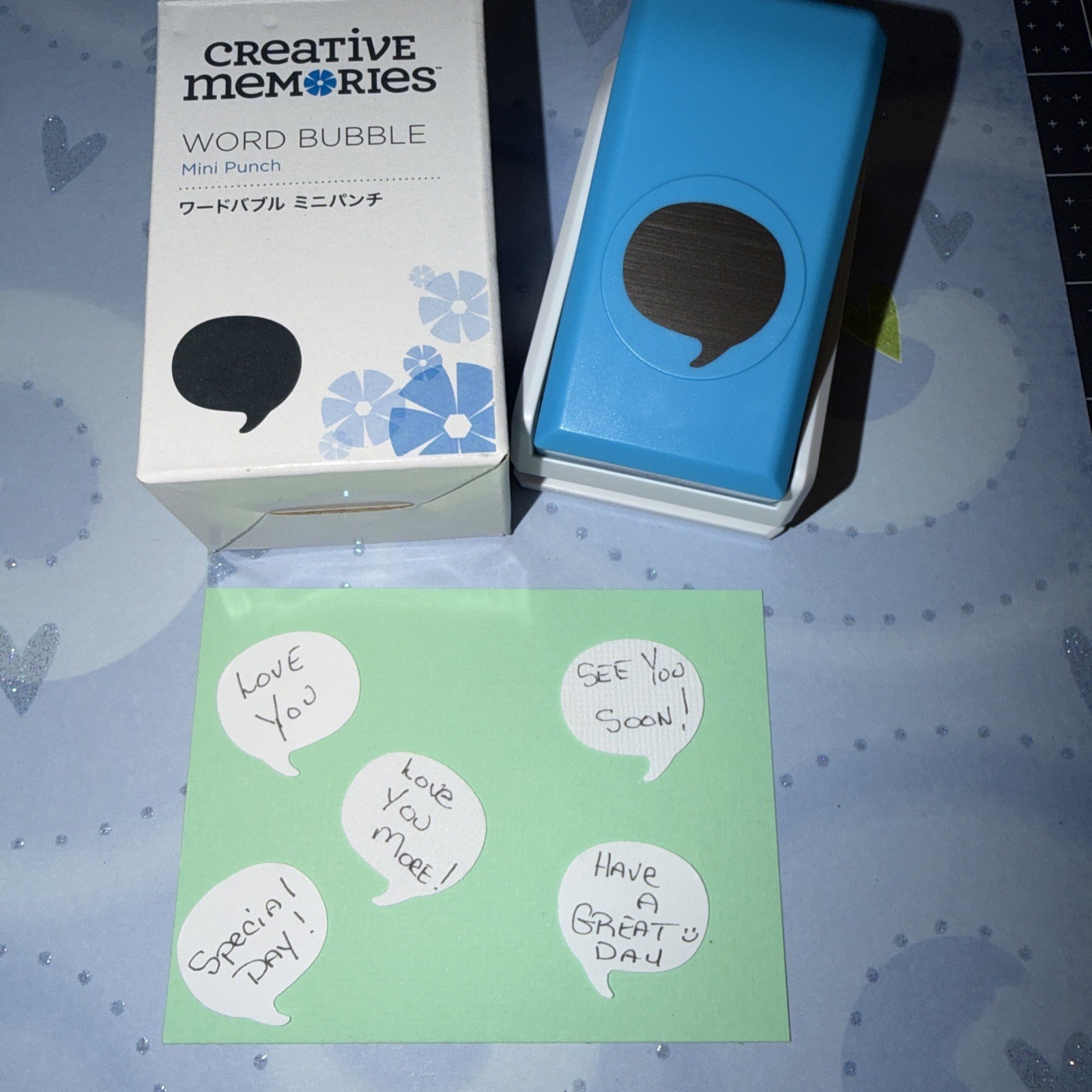 Creative Memories  WORD BUBBLE MINI PUNCH - NEW IN BOX!