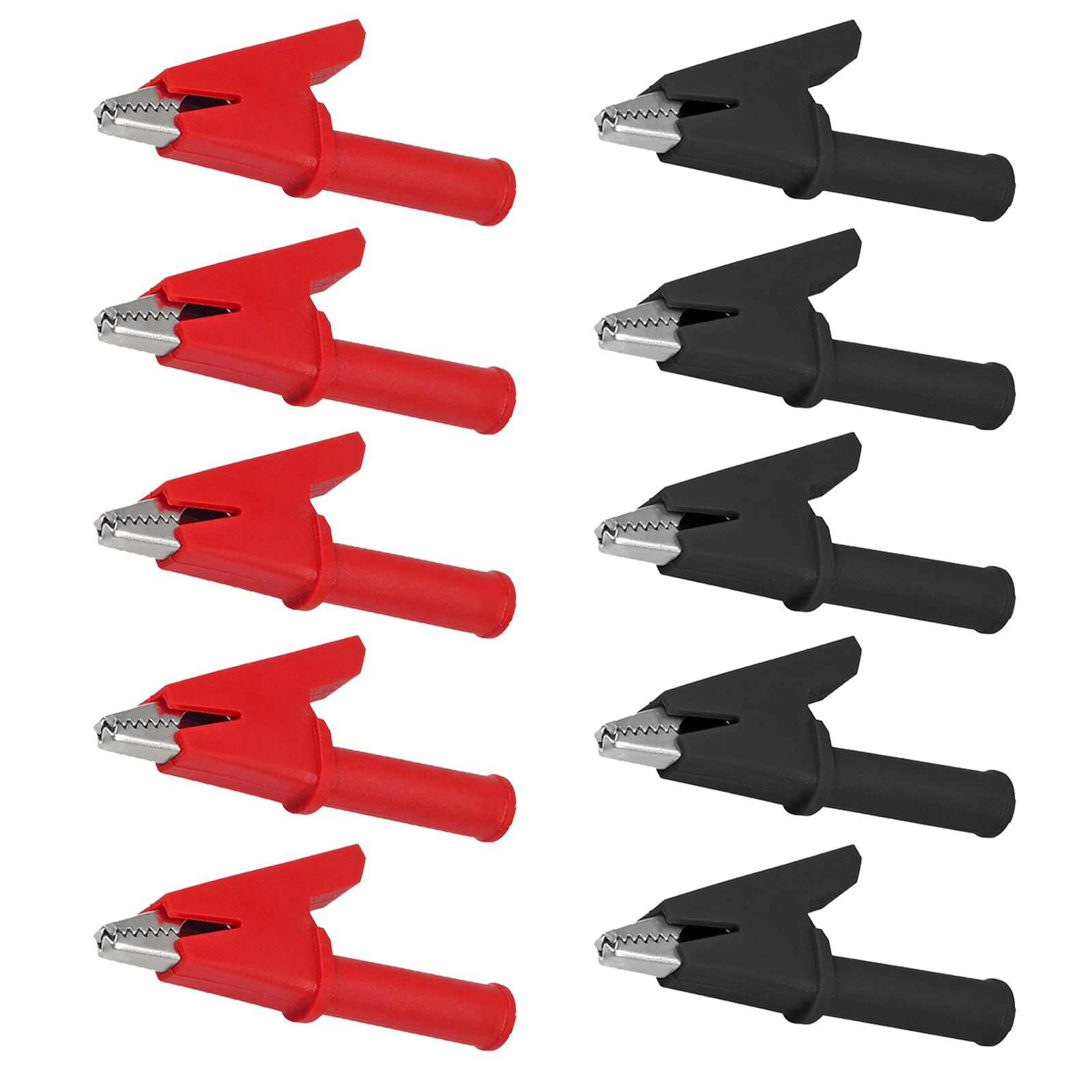 DIANN 10pcs Alligator Clips Full Insulated Crocodile Clips with 4mm Socket Ba...